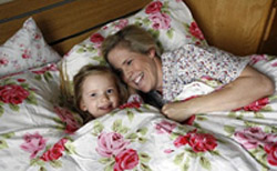 king of the castle - in bed with mommy